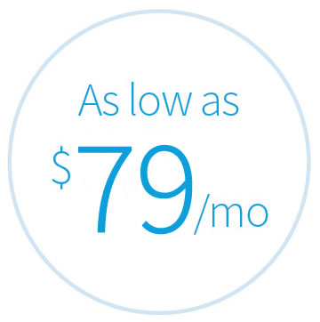 As low as $79/mo